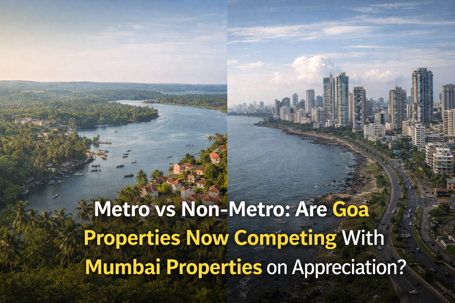 Metro vs Non-Metro: Are Goa Properties Now Competing With Mumbai Properties on Appreciation?